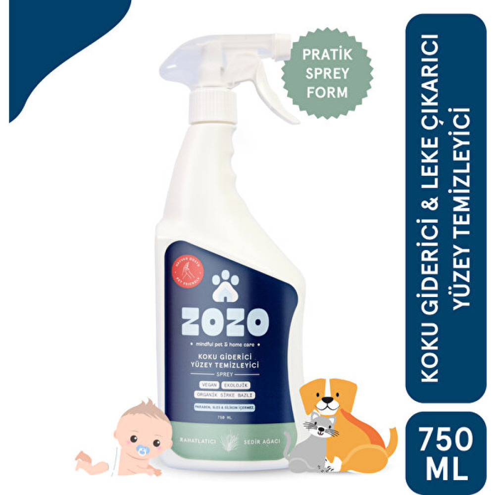Zozo Cares Evcil Hayvan Koku & Leke Giderici Sprey - Hipoalerjenik - 750 Ml Evcil Hayvan Ürünleri Fiyatı