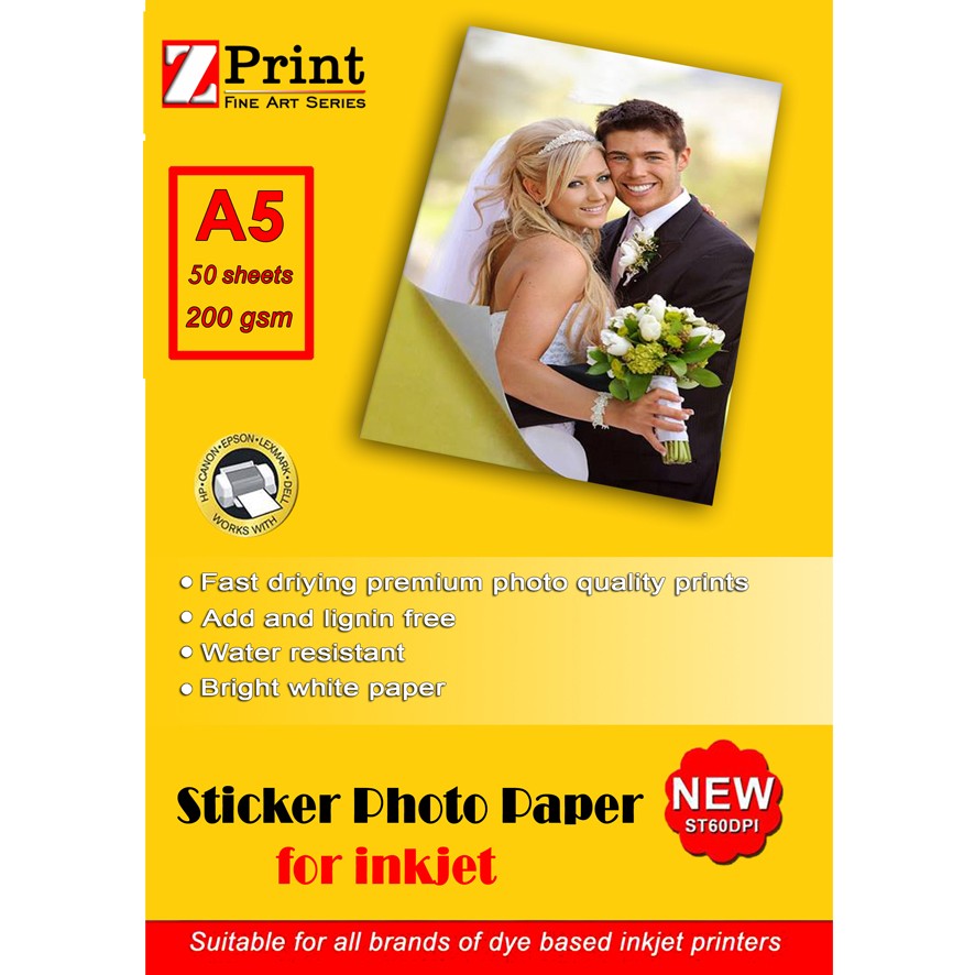 Zprint Yapışkanlı Sticker Fotoğraf Kağıdı A5 50 Yaprak 200 Gram SSD / Solid State Drive Fiyatı