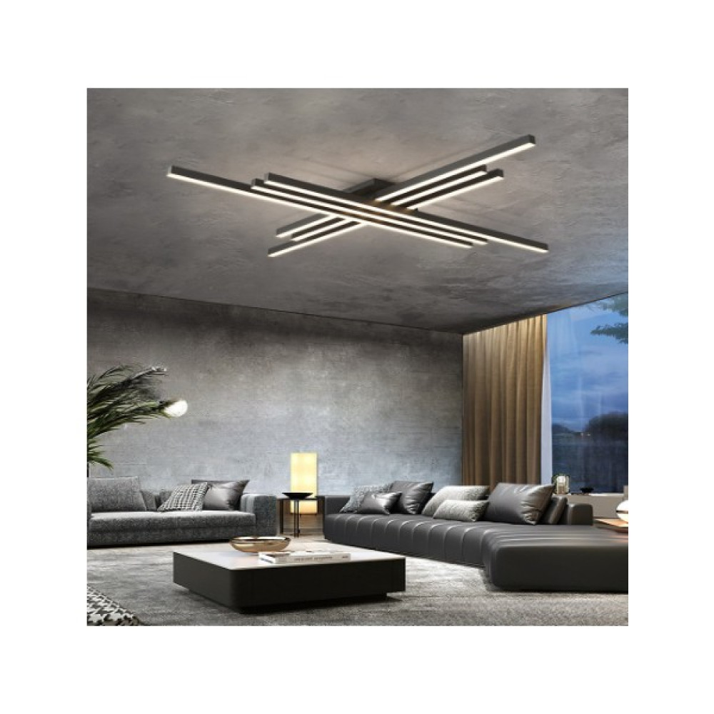 Zr Aydınlatma Antrasit 100X100CM 6500K, Kumandalı, LED Tavan Lambası,avize,modern Aydınlatma,dekoratif Işık Avize Fiyatı