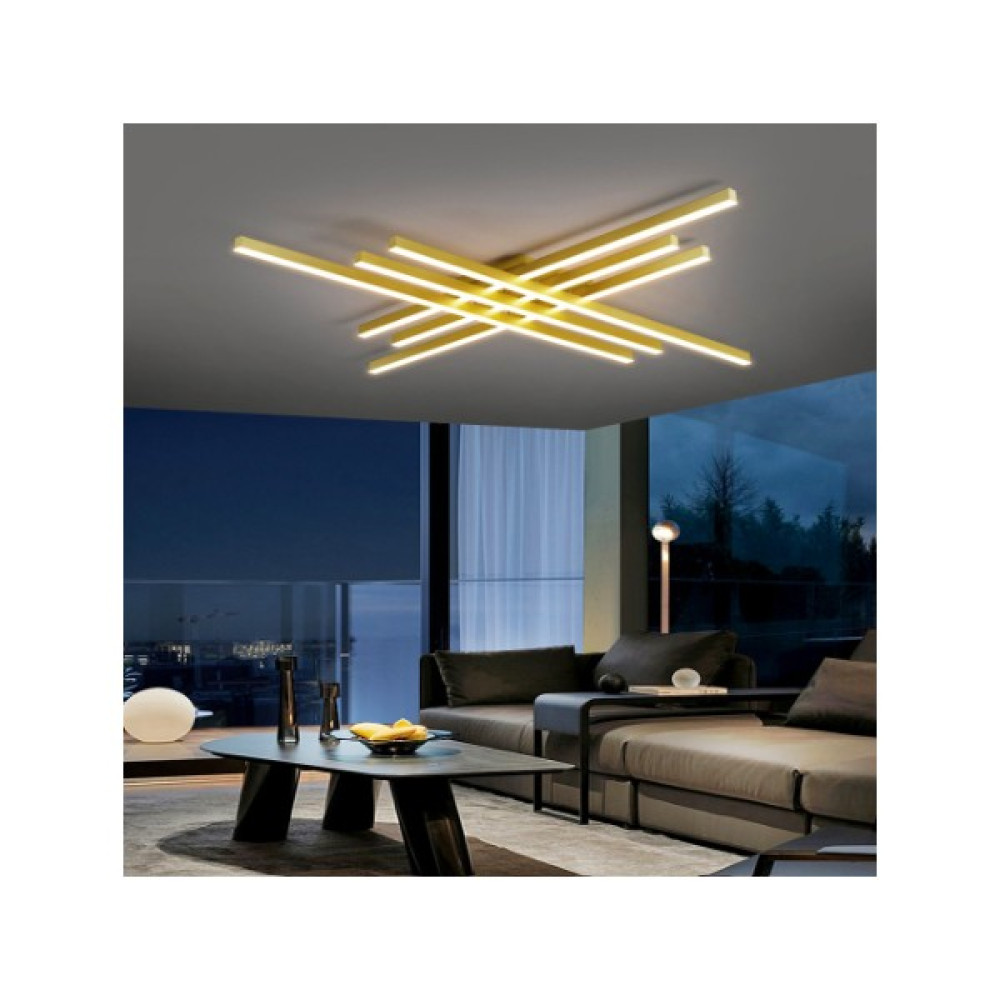 Zr Aydınlatma Gold 100 x 100 cm 6500k, Kumandalı, Led Tavan Lambası,Avize,Modern Aydınlatma,Dekoratif Işık Avize Fiyatı