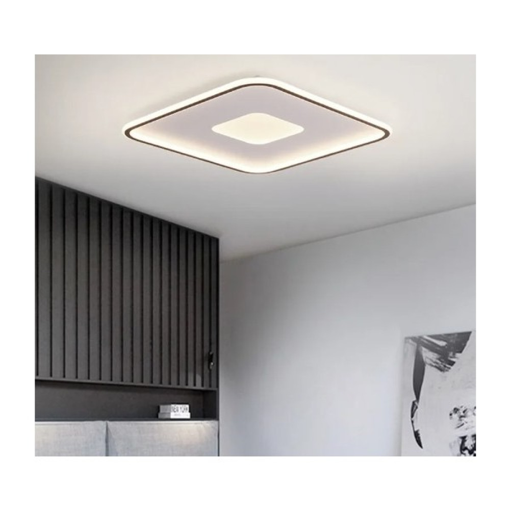 Zr Aydınlatma Siyah 80 x 80 cm Kare 3 Işık Rengi,Kumandalı Led Tavan Lambası,Avize,Modern Aydınlatma, Dekoratif Işık Avize Fiyatı