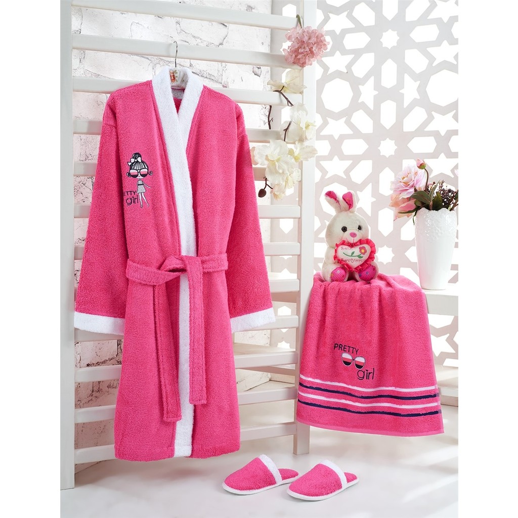 Z&R HOME Bambu 15-16 Yaş Çocuk Bornoz - Pretty Girl - 15 - 16 Yaş Diğer Fiyatı