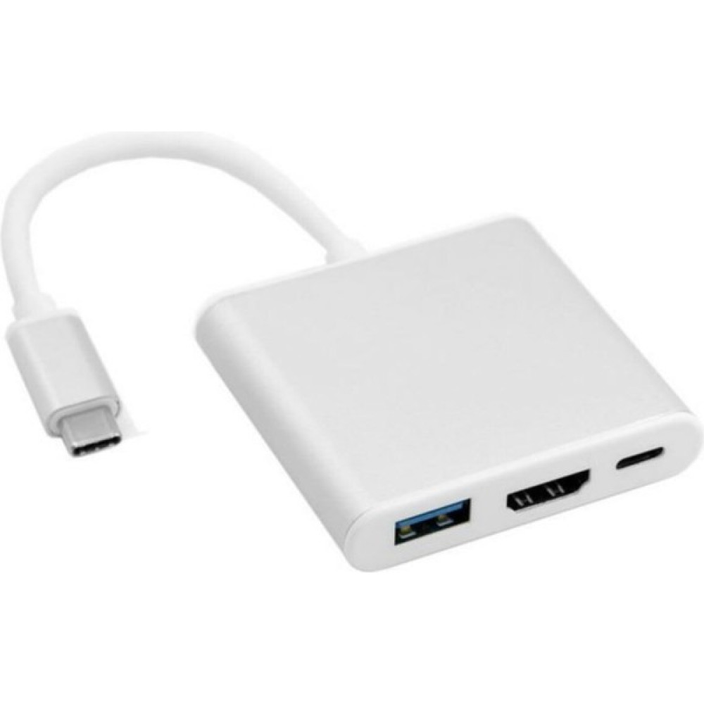 Zrh 3in1 4K Type C USB 3.0 Hub HDMI Type-C To HDMI - Gümüş Bilgisayar Çevirici ve Adaptörü Fiyatı