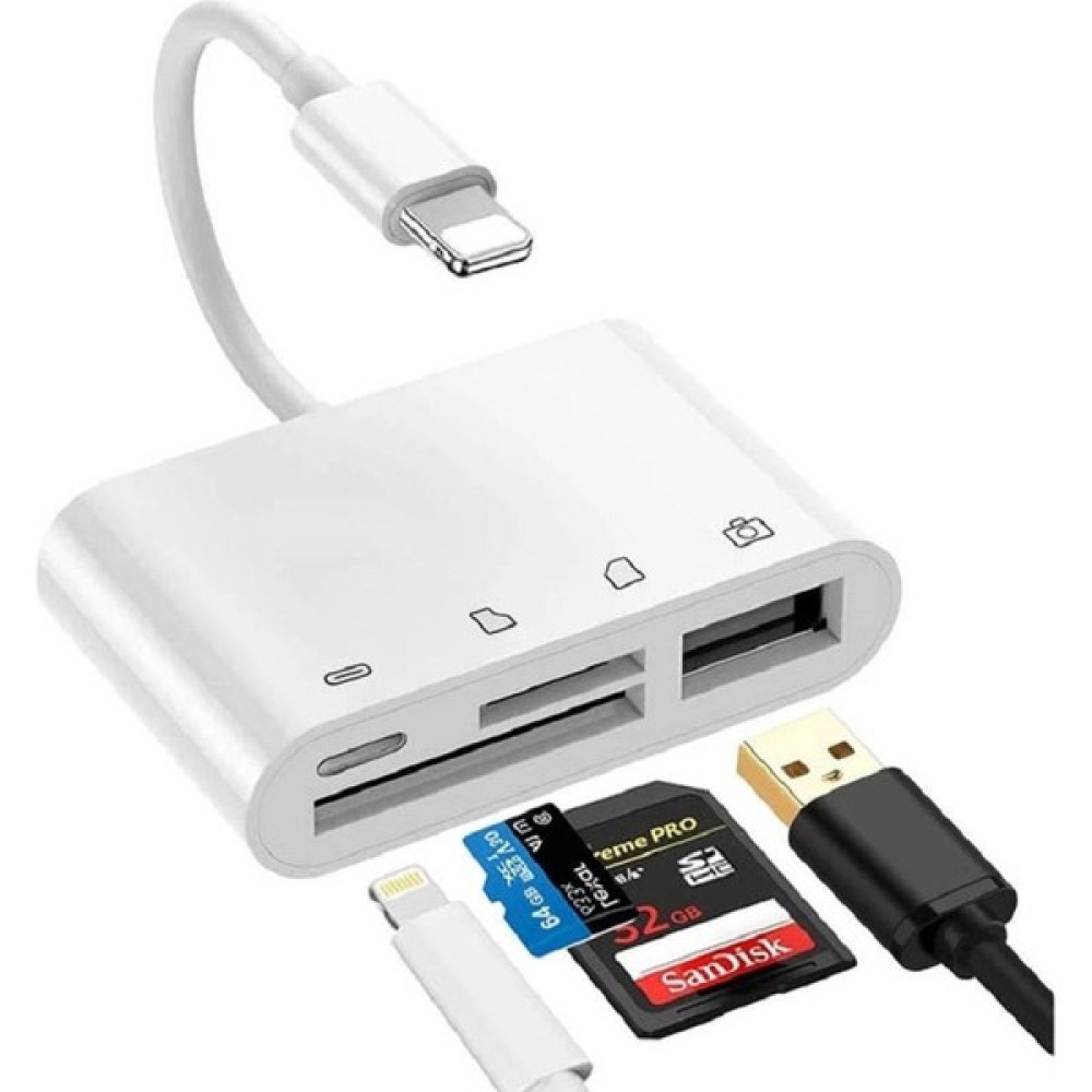 Zrh Apple ile Uyumlu Lightning To USB Lightning Micro Sd Tf Kart Okuyucu Çevirici Dönüştürücü Adaptör Bilgisayar Çevirici ve Adaptörü Fiyatı