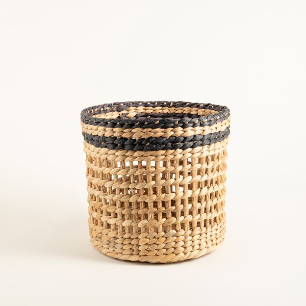 Zsa Zsa Zsu Polı Su Sümbülü Sepet 30 x 30 x 26 cm Natural / Siyah - Naturel Sepet Fiyatı