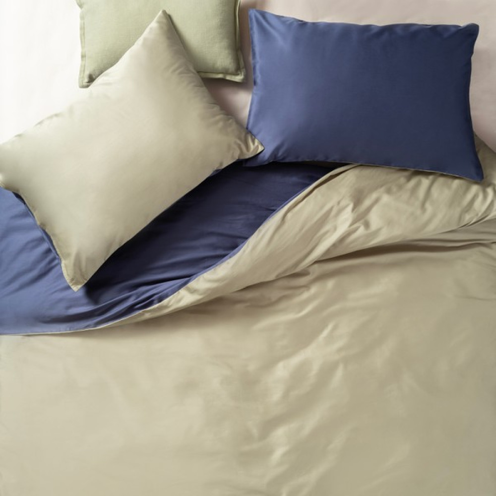 Zsa Zsa Zsu Solıd 300 Tc Çift Taraflı Kıng Sıze Pamuk Saten Nevresim Seti 240 x 220 cm Lacivert/yeşil - Lacivert - 240 x 220 cm Nevresim Takımı Fiyatı