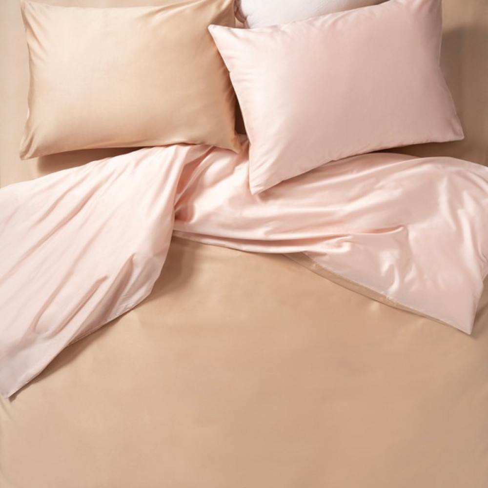 Zsa Zsa Zsu Solıd 300 Tc Çift Taraflı Kıng Sıze Pamuk Saten Nevresim Seti 240 x 220 cm Pembe/kum Rengi - Pembe - 240 x 220 cm Nevresim Takımı Fiyatı