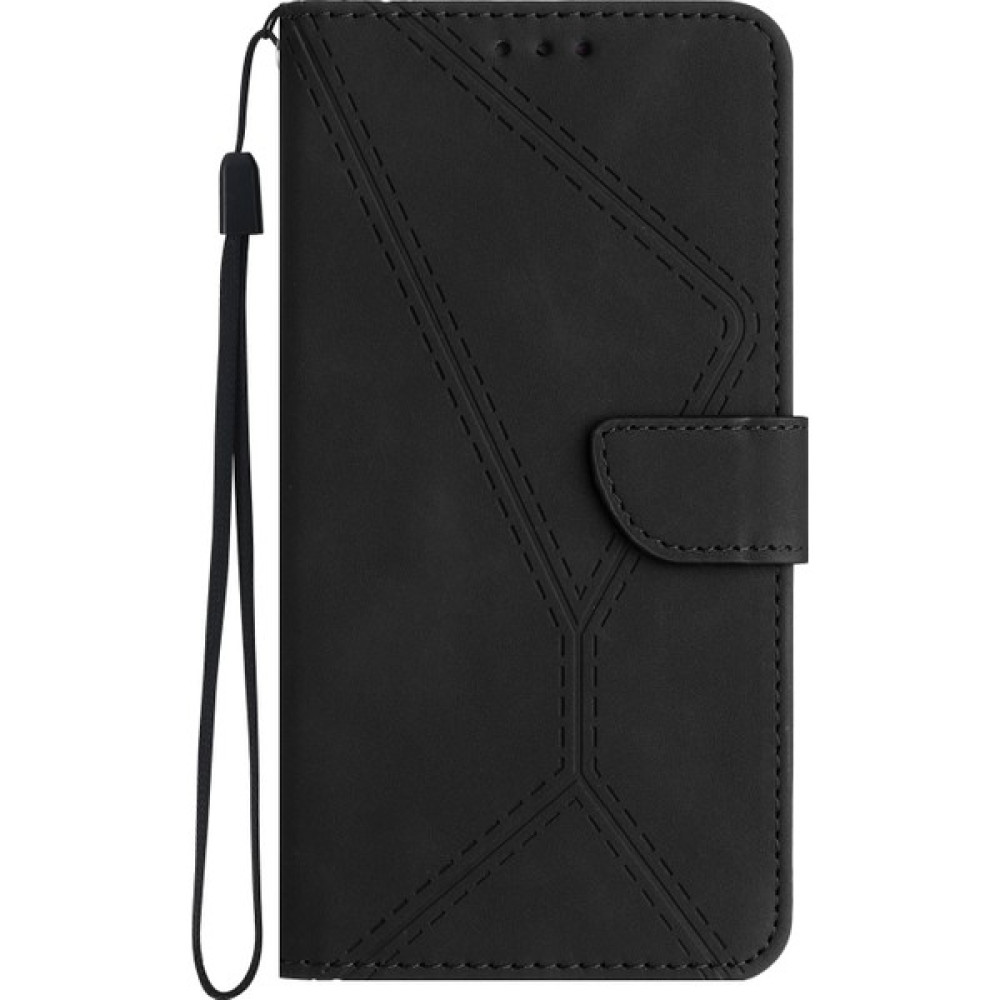 Zsunsky Shop Realme 10 4g Için Dikişli Kabartmalı Deri Kılıf (Yurt Dışından) - Siyah - Yok Cep Telefonu Kılıfı Fiyatı