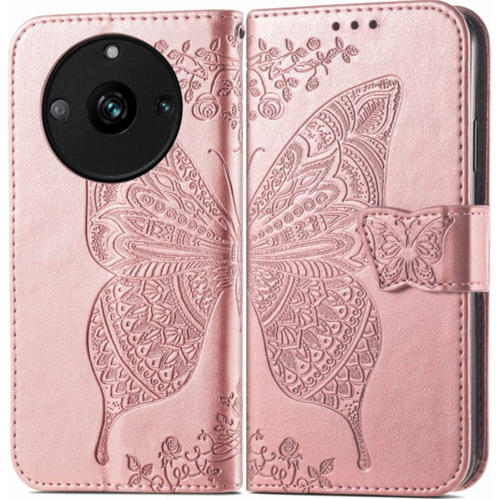 Zsunsky Shop Realme 11 Pro Için Kabartmalı Deri Kılıf (Yurt Dışından) - Rose Gold Cep Telefonu Kılıfı Fiyatı