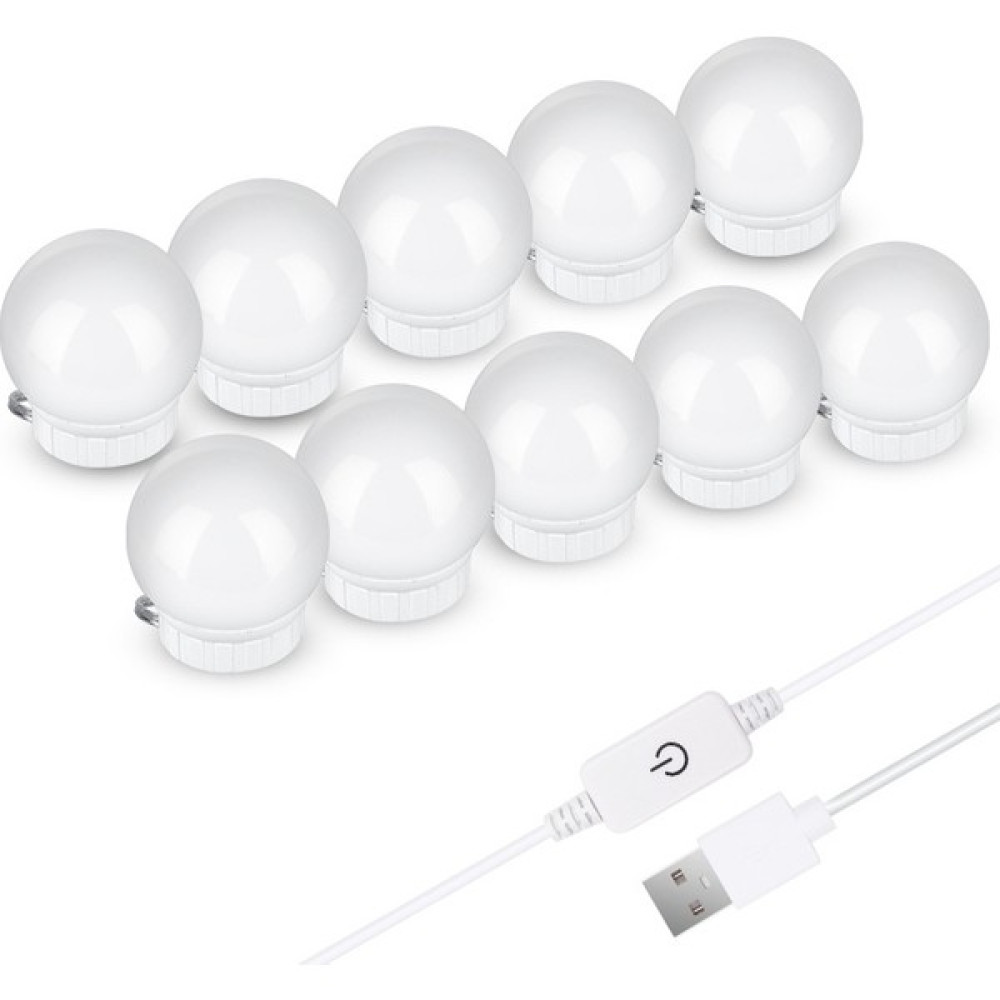 Zsykd LED Ayna Ön Lamba USB Ayarlanabilir Parlaklık Makyaj Doldurun Ampuller, Güç Kaynağı: 14 LED (Yurt Dışından) - Beyaz Gece Lambası Fiyatı