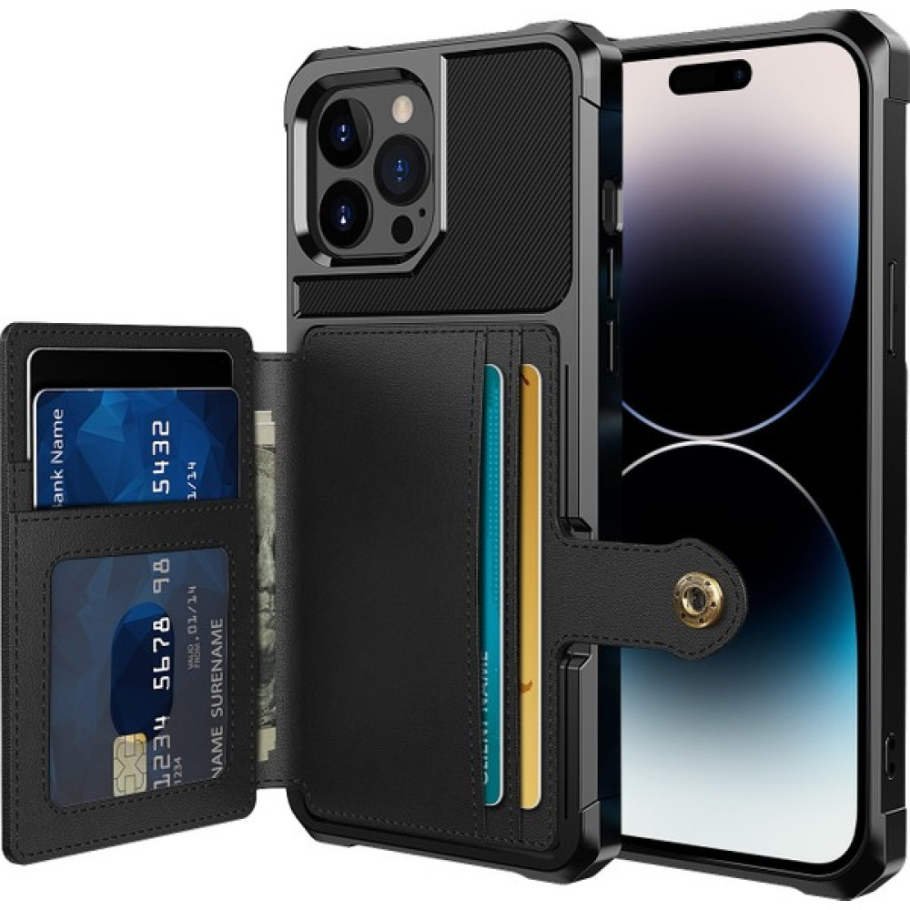 Zsykd Manyetik Cüzdan Kart Torbası Deri Telefon Kılıfı Iphone 14 Pro Max (Siyah) (Yurt Dışından) - Siyah Cep Telefonu Kılıfı Fiyatı