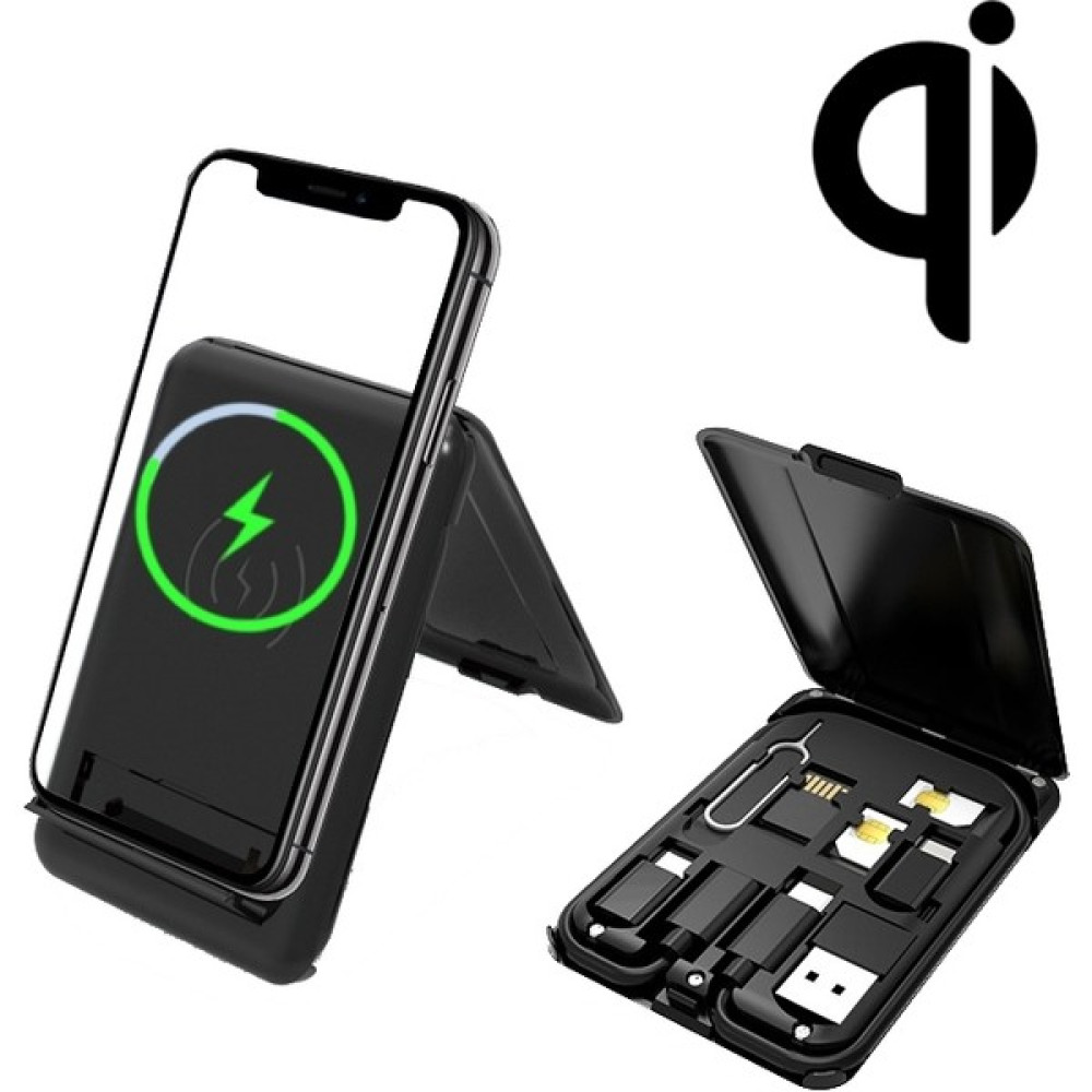 ZSZH BM3016C 15W Wiress Charger Veri Kablosu Organizatörü BM3016C Siyah (Yurt Dışından) - Renkli Cep Telefonu Şarj Cihazı Fiyatı