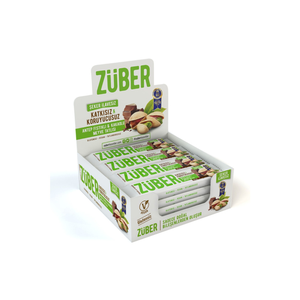 Züber Antep Fıstıklı ve Kakaolu Meyve Tatlısı - 40 gr x 12 Adet Atıştırmalık Fiyatı