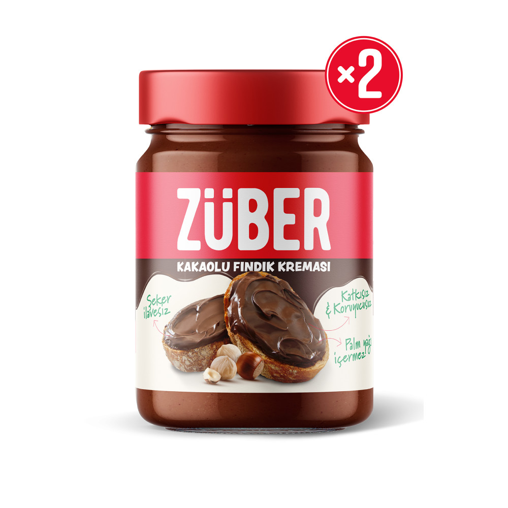 Züber Fındık Kreması Kakaolu 315g X 2 Adet Sürülebilir Fiyatı