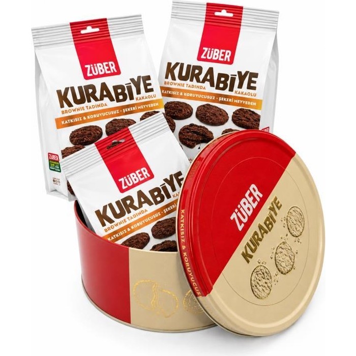 Züber Kurabiye Deneme Kutusu - Yulaflı ve Kakaolu Kurabiye 80g x 3 Adet (Brownie Tadında) - Kutu Hediyeli - 240 gr Giyim & İç Giyim Fiyatı