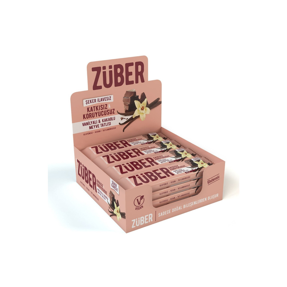 Züber Vanilyalı ve Kakaolu Meyve Tatlısı - 40 gr x 12 Adet Atıştırmalık Fiyatı