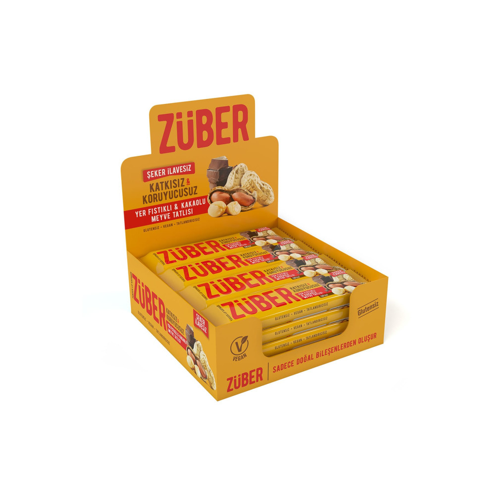 Züber Yer Fıstıklı ve Kakaolu Meyve Tatlısı - 40 gr x 12 Adet Atıştırmalık Fiyatı