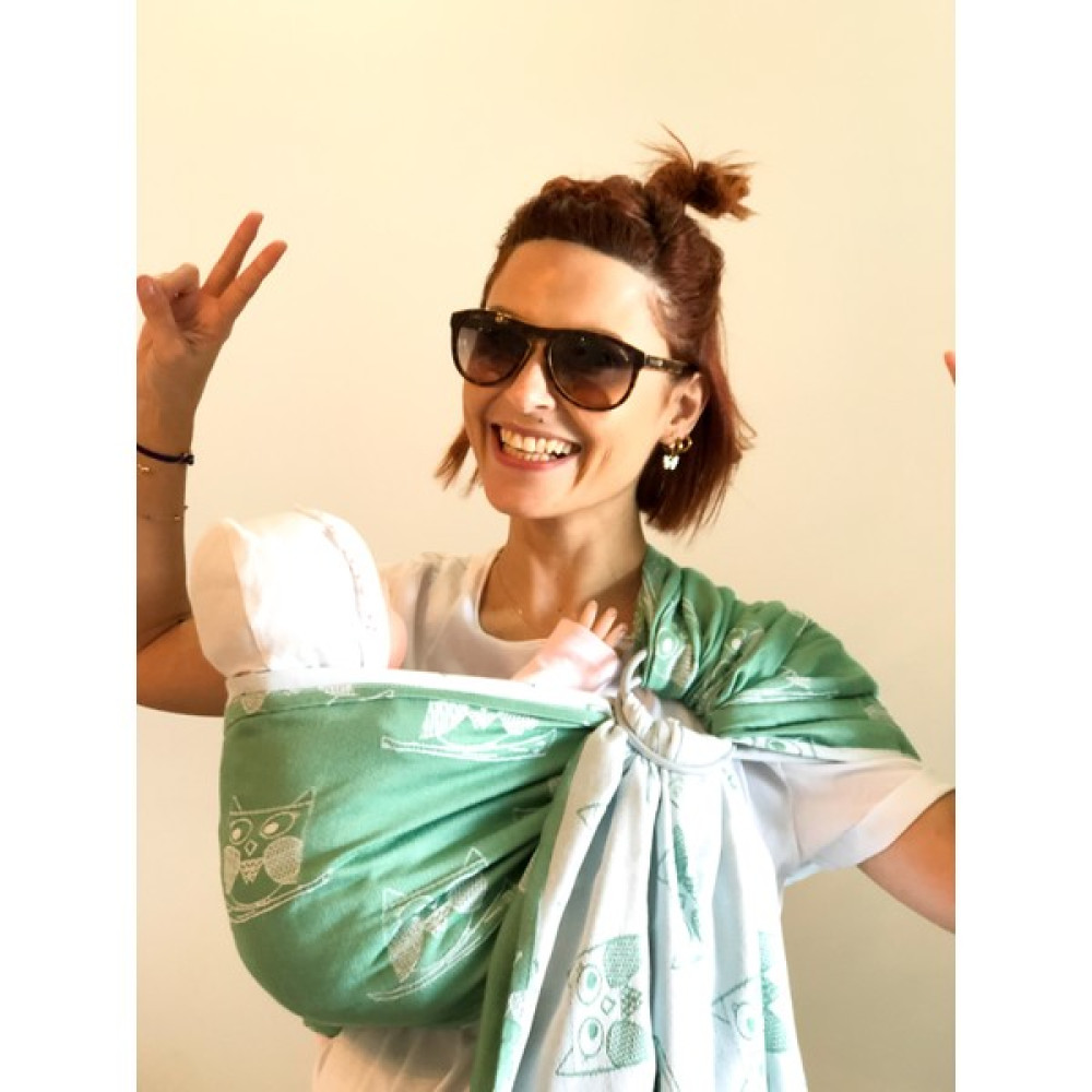 Zubu Halka Sling – Babysling - Owl - Mint Bebek Arabası ve Pusetler Fiyatı