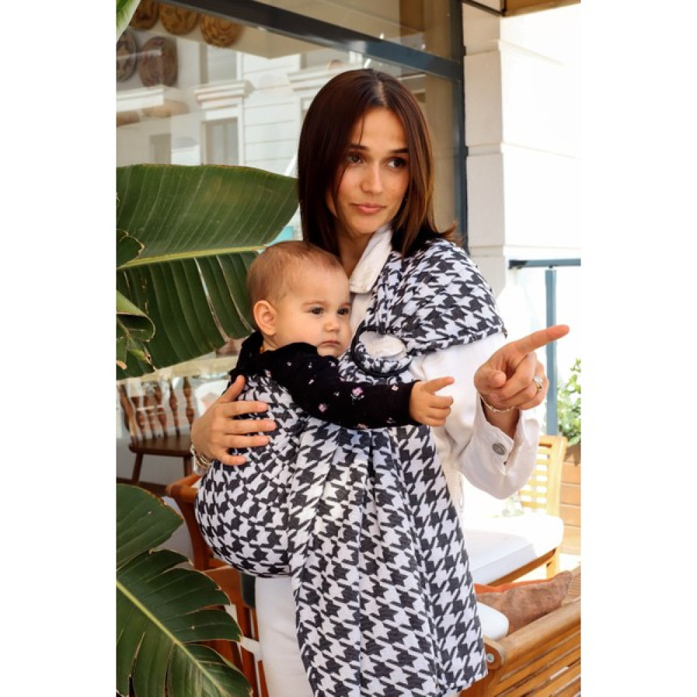 Zubu Platin Seri Halka Sling, Babysling Kaz Ayağı - Siyah Bebek Arabası ve Pusetler Fiyatı
