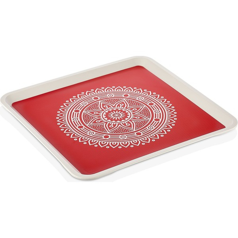 Zucci Home Alaçatı Tepsi - Kırmızı - 32,5x32,5 cm Servis Tepsisi Fiyatı