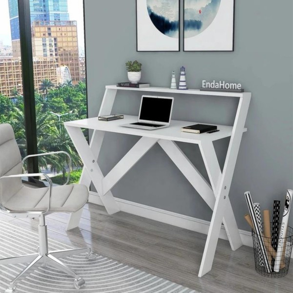 Zuesse Dizayn Iqas 50X90 cm Çalışma Masası Laptop Bilgisayar Masası Ofis Ders Yemek Çocuk Masası - Beyaz - 90x50 Çalışma Masası Fiyatı