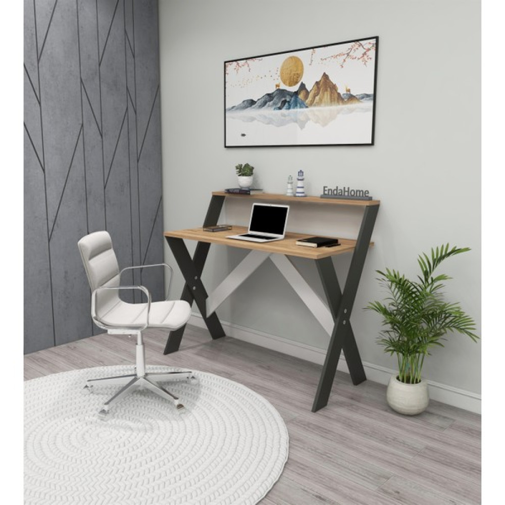 Zuesse Dizayn Iqas 50X90 cm Çalışma Masası Laptop Bilgisayar Masası Ofis Ders Yemek Çocuk Masası Çam - Antrasit - 90x50 - Atlantik Çam - Koyu Gri Çalışma Masası Fiyatı
