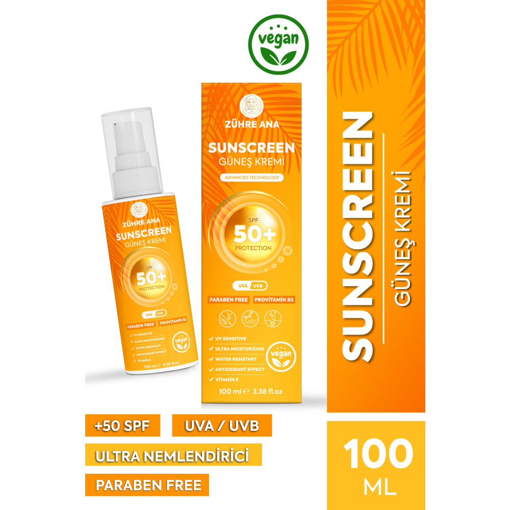 Zühre Ana Güneş Kremi Spf 50+ Yüksek Koruma + Vitamin E 100 ml Güneş Kremleri ve Losyonları Fiyatı