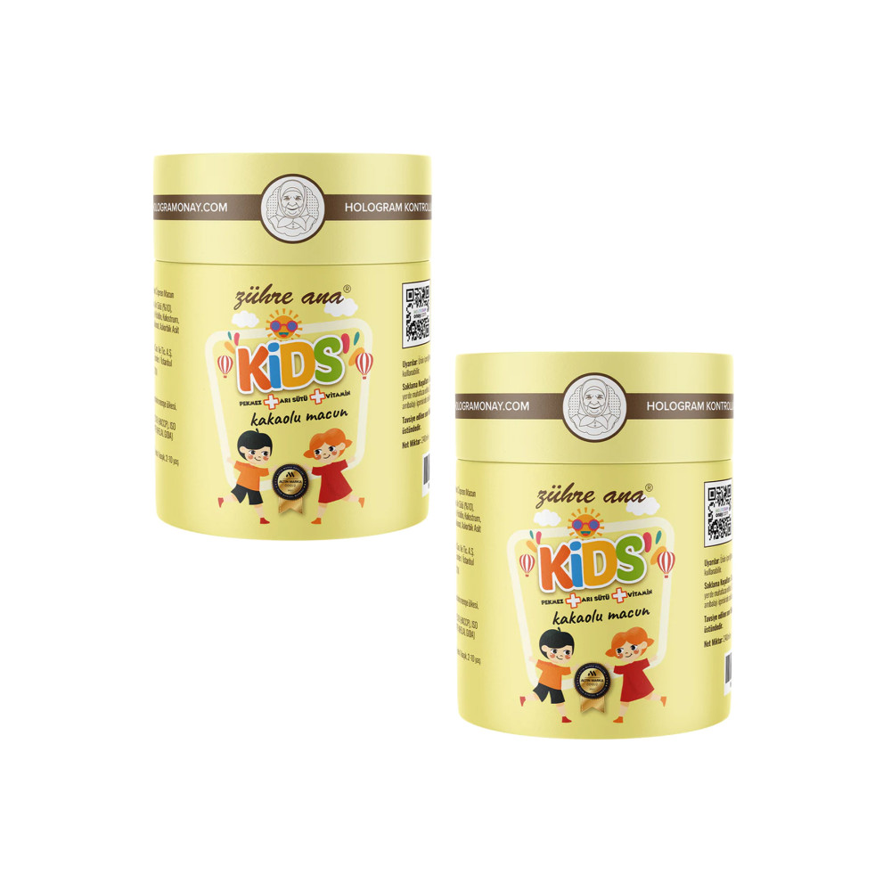 Zühre Ana Kids Arı Sütü Pekmez Bal Ve Vitamin Katkılı Kakaolu Macun 240 gr 2 Adet Organik Ürünler Fiyatı