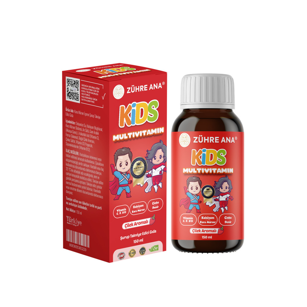 Zühre Ana Kids Multivitamin Şurup Çilekli 150 ml Sağlık / Diyet Fiyatı