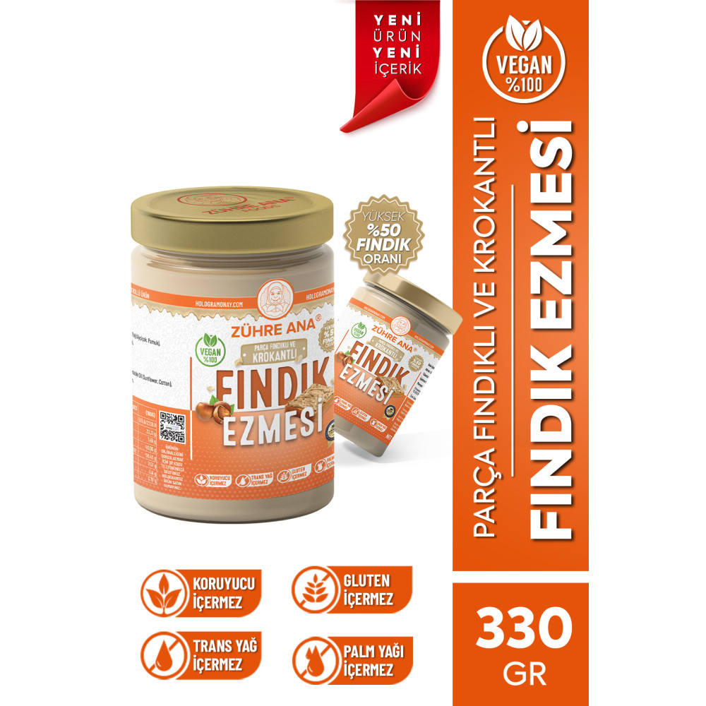 Zühre Ana Parça Fındıklı Ve Krokantlı Fındık Ezmesi 330 Gr Sürülebilir Fiyatı