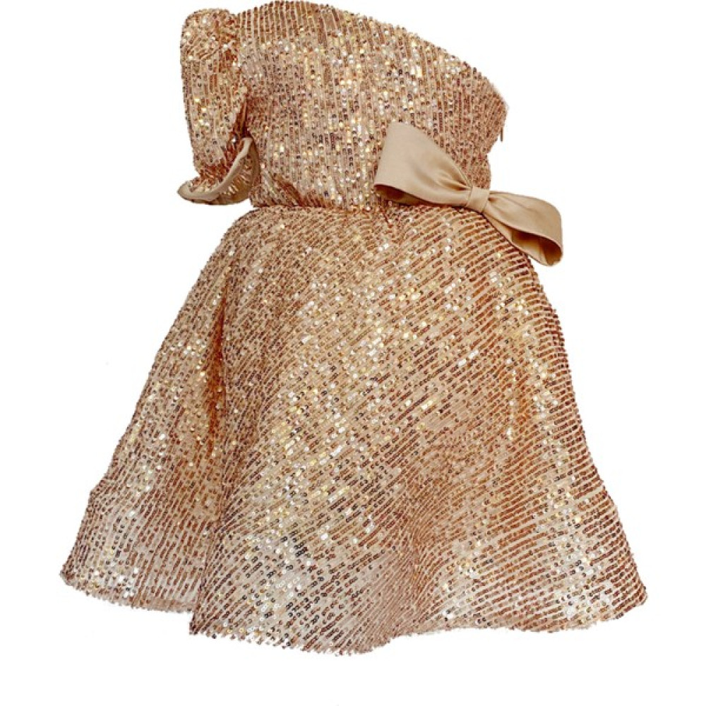 Zühre Balaban Gold Shine Dress Kız Çocuk Abiye Elbise Zb Kids Elbise Fiyatı