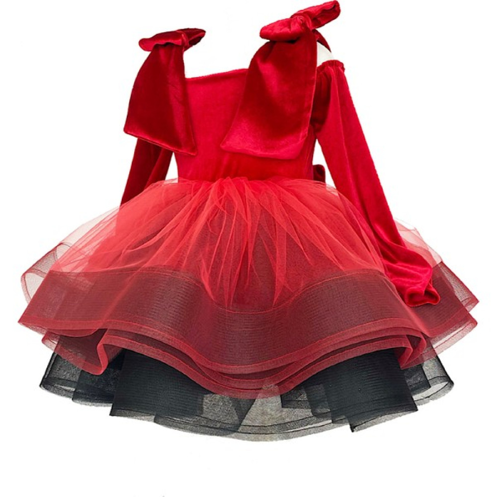 Zühre Balaban Kırmızı Kadife, Noel, Yılbaşı, Özel Gün, Kız Çocuk Abiye, Doğum Günü, Kutlama Elbisesi Christmas Dress Elbise Fiyatı
