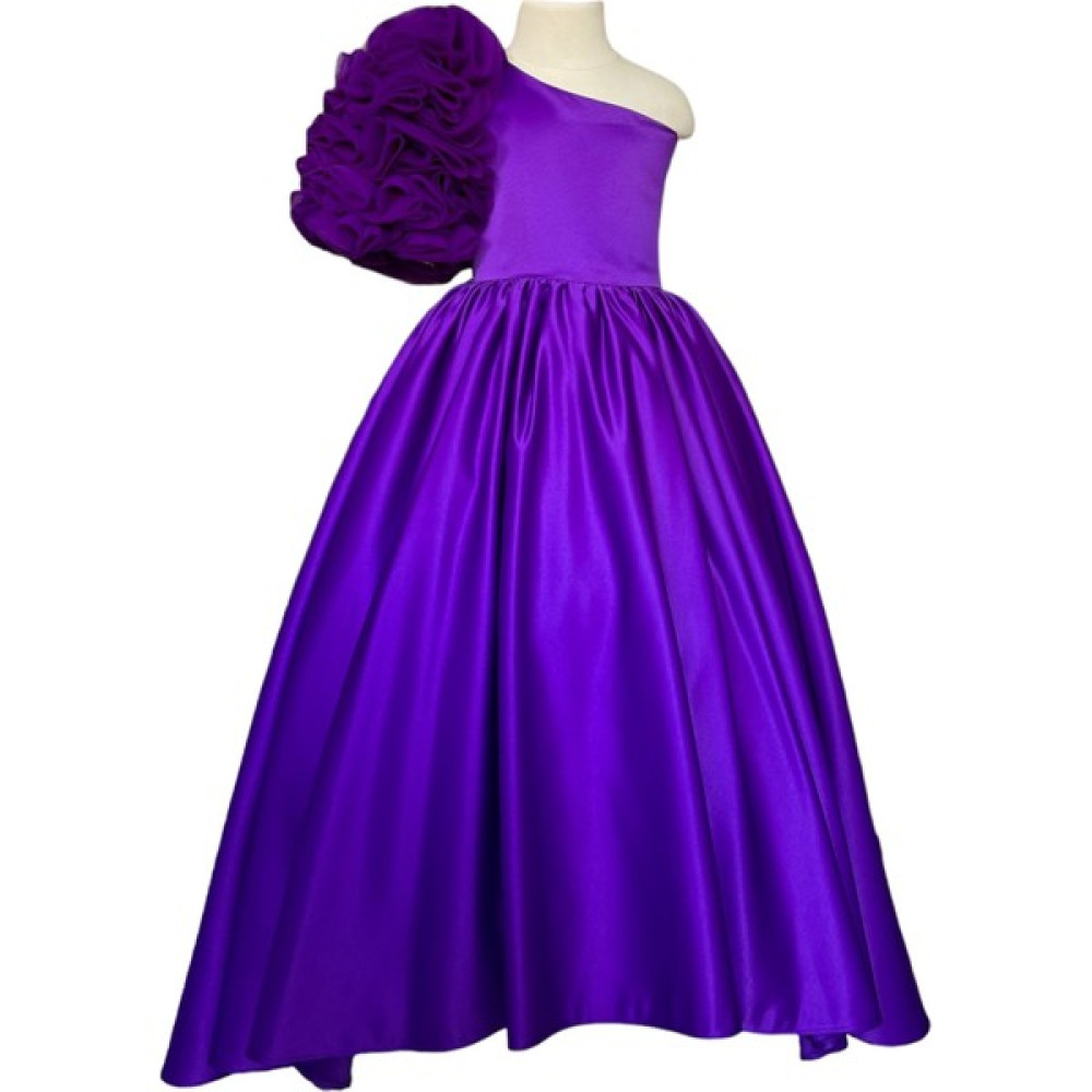 Zühre Balaban Mor Rosetta Kız Çocuk Abiye Elbise, Özel Gün, Girl Evening Dress Toddler Dress Elbise Fiyatı