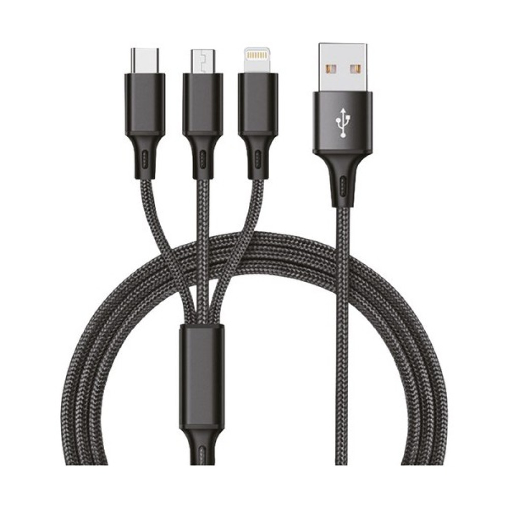 Zuidid Ack-47 3in1 Lightning, Micro, Type-C Metal Başlık USB Şarj Kablosu - Kırmızı Cep Telefonu Şarj Cihazı Fiyatı
