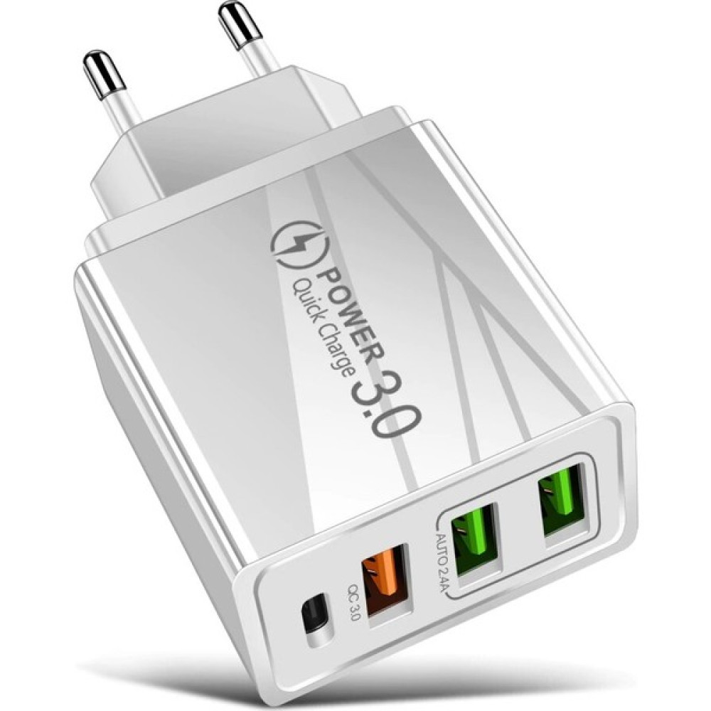 Zuidid Hızlı Şarj PD20W + Qc3.0 USB + 2.4A Çift USB Çoklu Şarj - Beyaz Cep Telefonu Şarj Cihazı Fiyatı