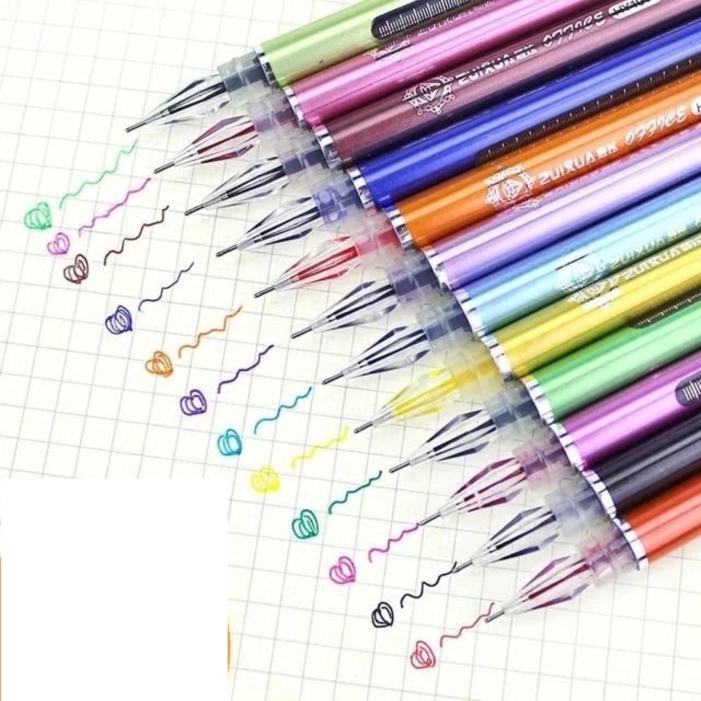 Zuixua Zuixzua Elmas Uç Jel Pen 0.5 Uç 12 Renkli Kutulu Jel Mürekkepli (Roller) Kalem Fiyatı