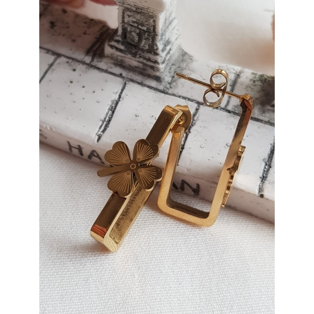 Zülisch Yonca Çelik Küpe Gold Renk Diğer Fiyatı