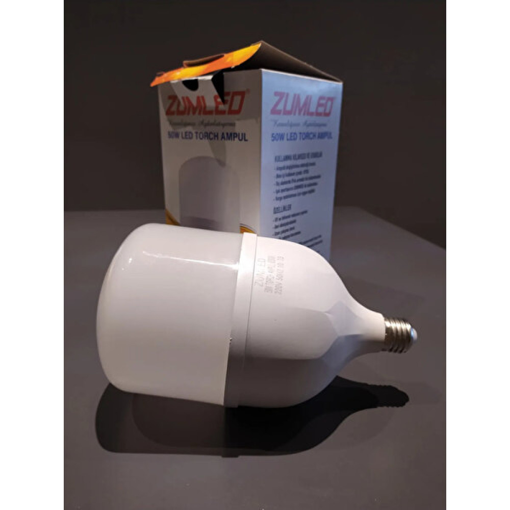 zumled 50W LED Torch Ampul Beyaz Led Aydınlatmalar Fiyatı
