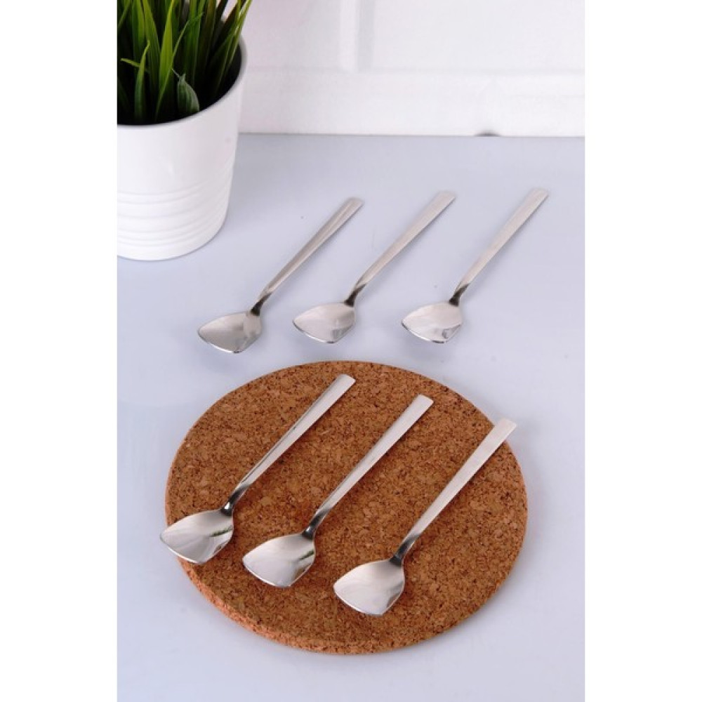 Zuzu Made Çelik 6'lı Dondurma Kaşığı - Tatlı Kaşığı - Gümüş Çatal / Kaşık / Bıçak Takımları Fiyatı
