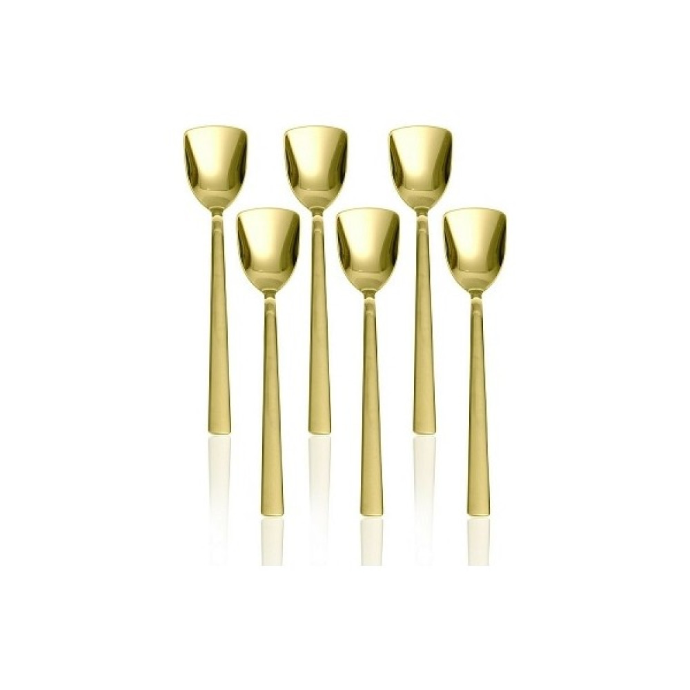 Zuzu Made Lüks Gold Renk Paslanmaz Çelik 6'lı Dondurma Kaşığı ve Tatlı Kaşığı Çatal / Kaşık / Bıçak Takımları Fiyatı