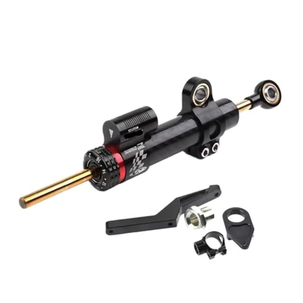 ZX-6R 2024 Steering Dampers Motorcycle accessories Steering Damper Stabilizer,Compatible with KAWASAKI NINJA ZX-6R 2024 2025(Black kit)
