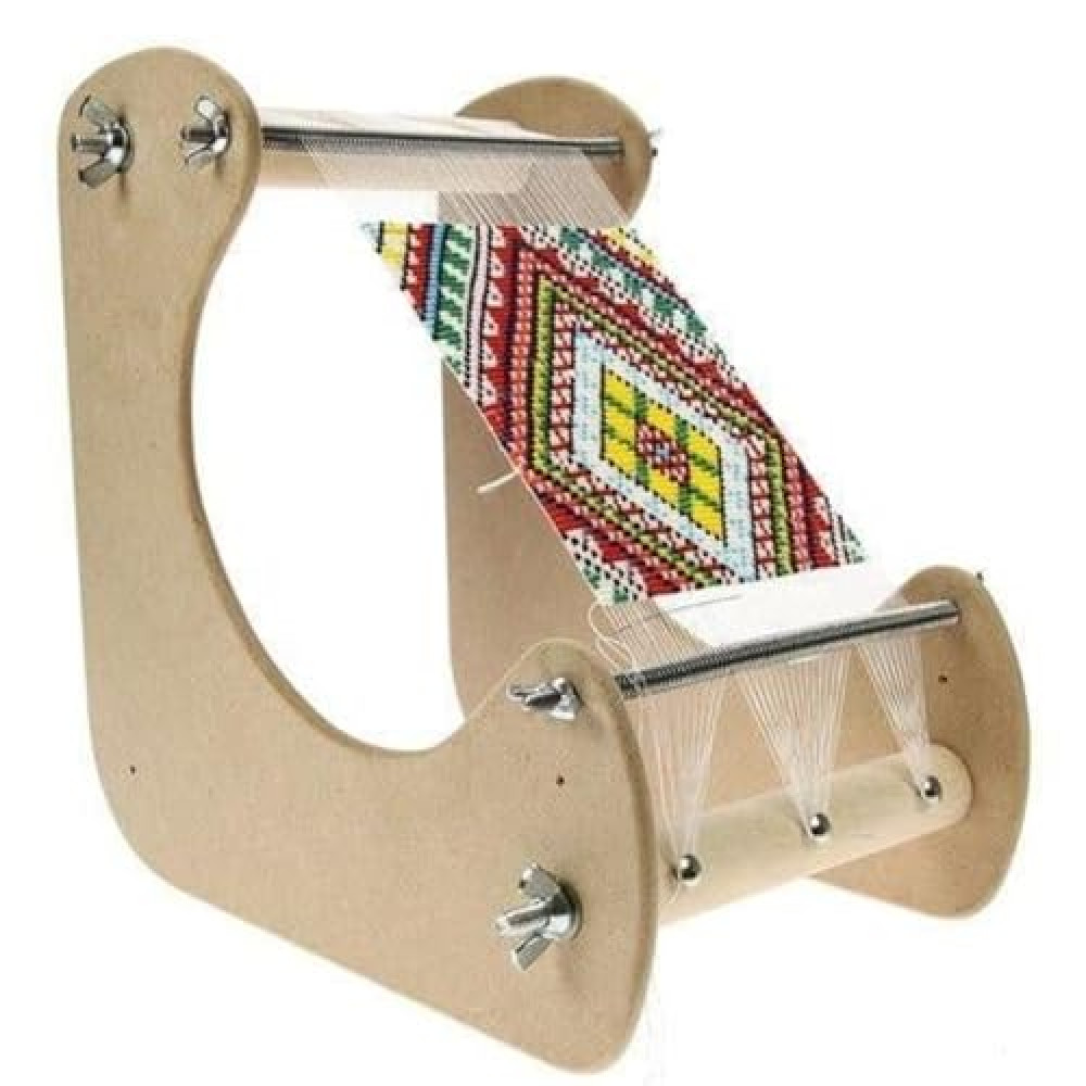 zytera New Generation Bead Loom Weaving Stand – Adjustable Wooden Beading Loom for Jewelry & Crafts