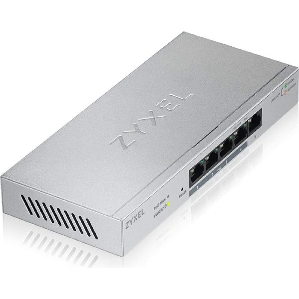 Zyxel GS1200-5HP 5-Port POE 10/100/1000Mbps Tak-Kullan QoS 60W Toplam Güç Destekli Web-Yönetilebilir Güçten Tasarruflu Gigabit Switch Hub & Switch Fiyatı