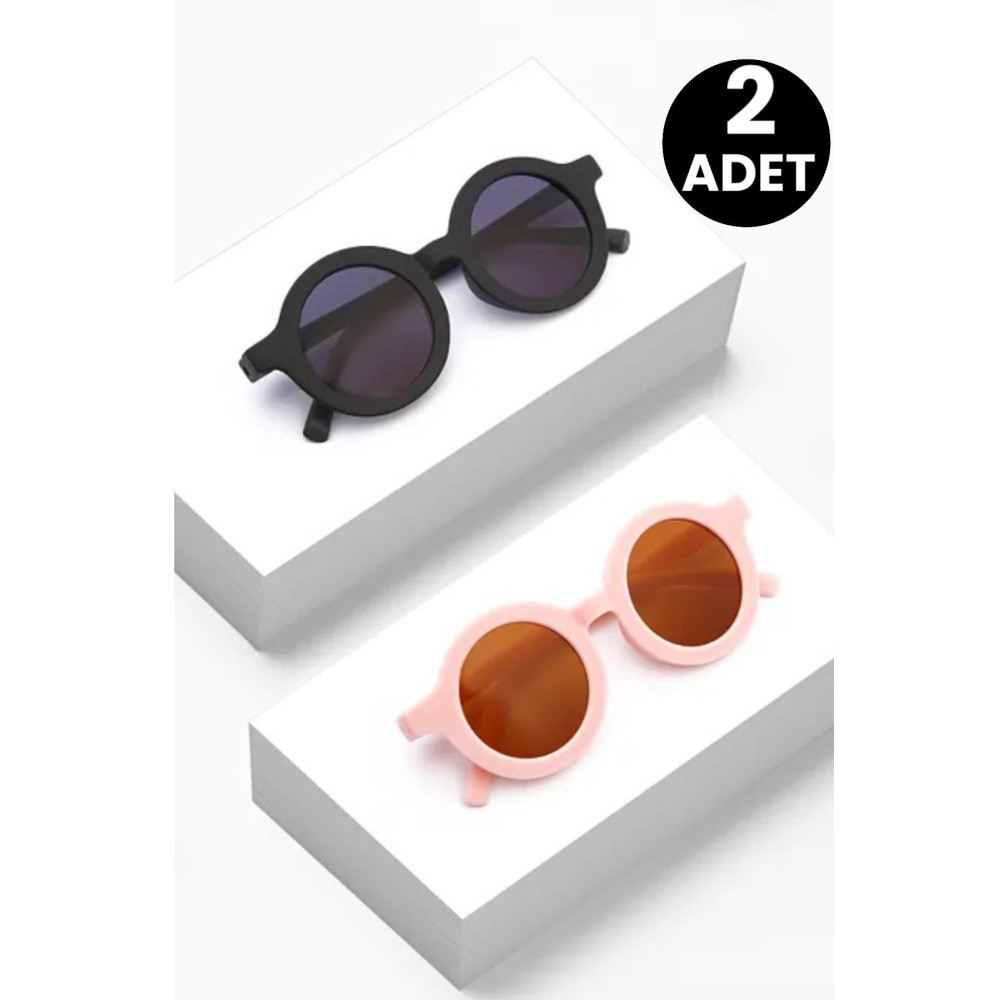 Zzla 2 Li Siyah Pembe UV400 Korumalı Çocuk Güneş Gözlüğü Güneş Gözlükleri Fiyatı