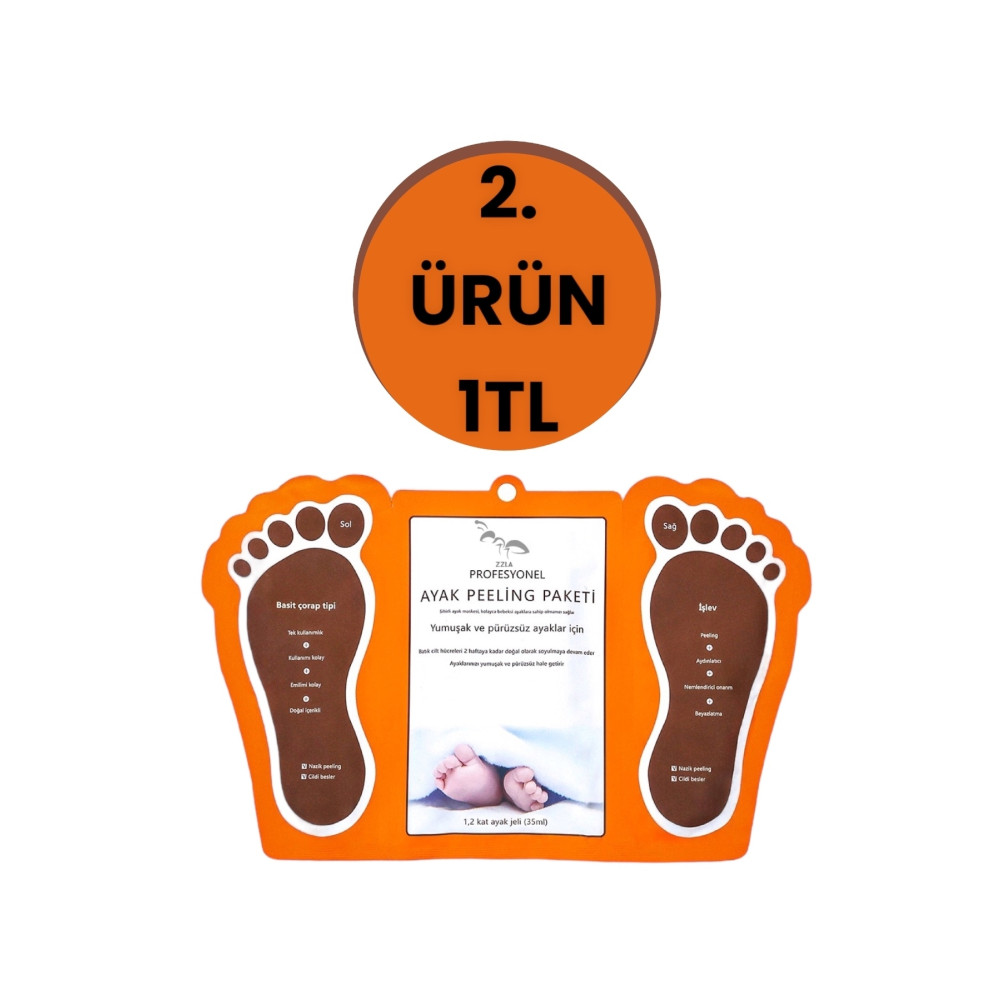 Zzla 2. Ürün 1 Tl Ayak Topuk Soyucu Çorap Maske Ölü Deri Soyan Ayak Çorabı MjCare Peeling Maskesi ZZ845LA Ayak Bakımı Fiyatı