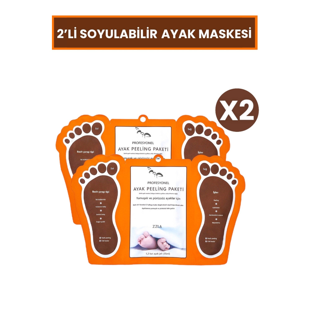 Zzla 2Li Ayak Topuk Soyucu Çorap Maske Ölü Deri Soyan Ayak Çorabı Peeling Maskesi Ayak Bakımı Fiyatı